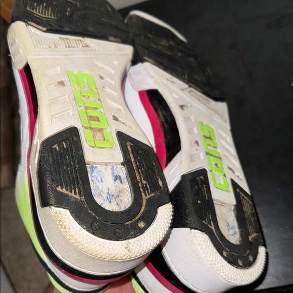 White and Black Sneakers and Blue and Pink and Yellow too! GENTLY USED - Size 13 - Picture 5 of 7